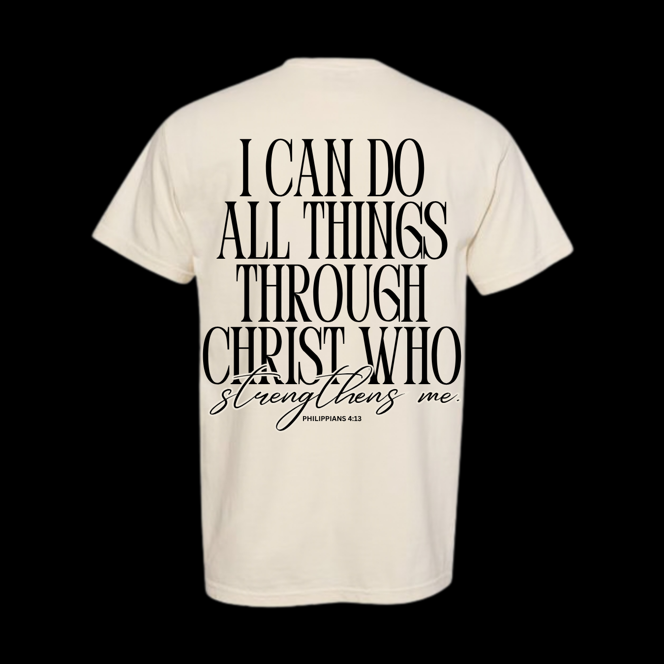 Minimalist Fine-Line Cross Tee | Heritage Cream